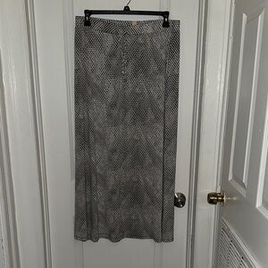 MICHAEL Michael Kors Black and White Printed Maxi Skirt
